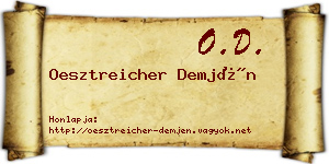 Oesztreicher Demjén névjegykártya